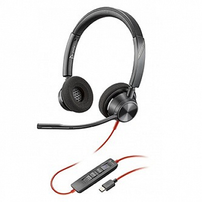 HP Poly BW 3320 Stereo-M Poly BW 3320 Stereo-M sluchátka s mikrofonem, drátová, černá, klasická typ