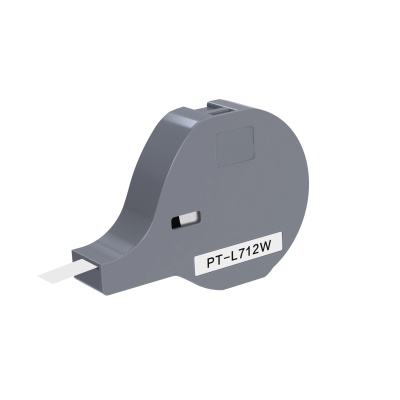 P700 L712W, 12mm x 8m, biała taśma