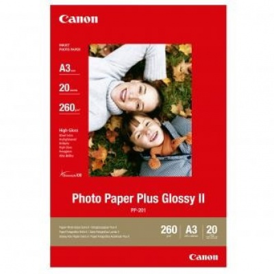 Canon PP-201 Photo Paper Plus Glossy, papier fotograficzny, błyszczący, biały, A3, 260 g/m2, 20 szt.