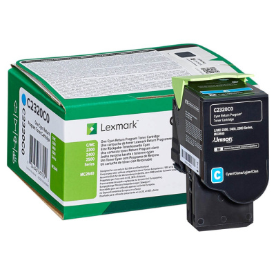 Lexmark C2320C0 błękitny (cyan) toner oryginalny