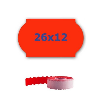 Etykiety cenowe do oznaczania szczypiec, 26mm x 12mm, 900 szt., sygnał czerwone
