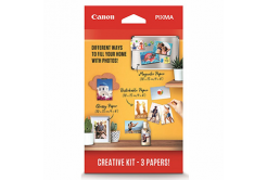 Canon PIXMA CreativeKit 2 MG-101 + RP-101 + PP-201, 3634C003, 265 g/m2, 10cm x 15cm, bílý, inkoustový lesklý fotopapír