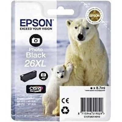 Epson T26314012, T263140, 26XL foto czarny (photo black) tusz oryginalna