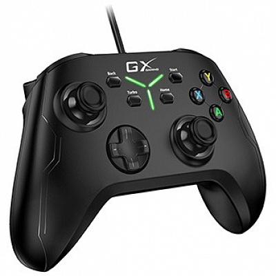 Gamepad Genius GX Gaming MaxFire GX-21UV, 18 przyc., USB/PS3/PS4, czarny