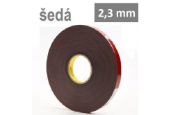 3M VHB™ 4991-F, tl. 2,3 mm; šedá oboustranně lepicí akrylová páska 25 mm x 3 m