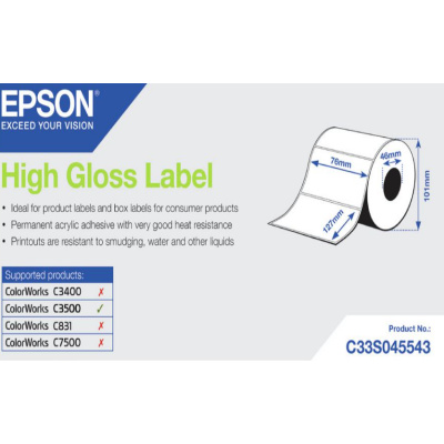Epson C33S045543 label roll, normal paper, 76x127mm