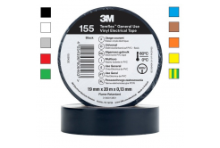 3M Temflex 155 Elektroizolační páska, tl. 0,13 mm, 19 mm x 20 m 19 mm x 20 m černá/black