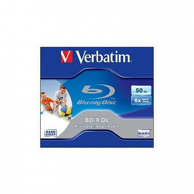 Verbatim 43735 BD-R Dual Layer, Jewel box, 50GB, 6x, z opcją drukowania