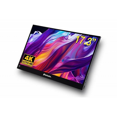 Verbatim PM-17-4K Przenośny monitor dotykowy 17,3", 4K Ultra HD, Metal Housing