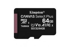 Kingston karta pamięci Canvas Select Plus, 64GB, micro SDXC, SDCS2/64GBSP, UHS-I U1 (Class 10), A1