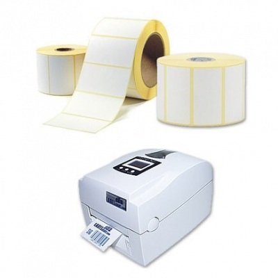 Samoprzylepne etykiety usuwalne 100x100 mm, 500 szt., papier dla TTR, rolka