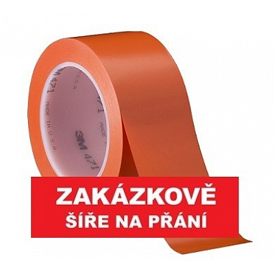 3M 471 Oznaczeniowa taśma klejąca PVC, odporna na ścieranie, pomarańczowa 50 mm x 33 m