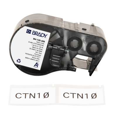 Brady M4-128-499 / 170808, 48.26 mm, Nylon, czarny druk / biały podkład