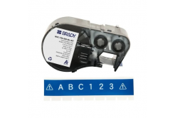 Brady M4C-750-595-BL-WT / 170824, 19.05 mm x 7.62 m, Winyl, biały druk / niebieski podkład