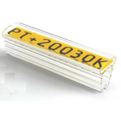 Partex PT+10018A tuleja 18 mm, 200 szt., (2,5 5,0 mm), PT transparentny oznacznik z kieszenią