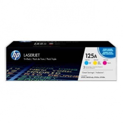 HP 125A CF373AM, błękitny / purpurowy / żółty (cyan / magenta / yellow) toner oryginalny