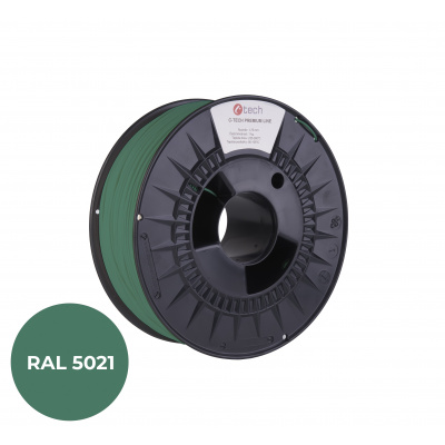 C-Tech 3DF-P-PLA1.75-5021 3D filament, PREMIUM LINE, PLA, RAL5021, 1,75mm, 1000g, Wodny niebieski (Blue)