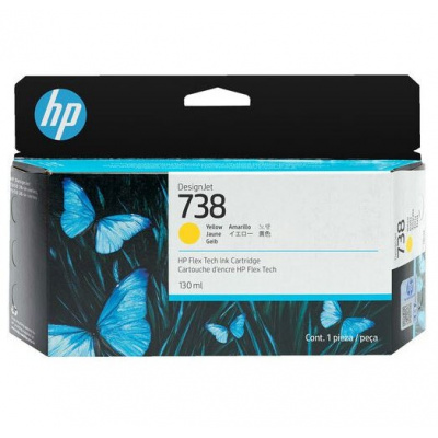 HP 738 498N7A żółty (yellow) tusz oryginalna