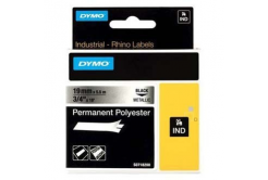 Dymo Rhino 18487, 19mm x 5.5m, czarny druk / metaliczny podkład, taśma oryginalna