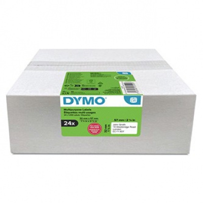 Dymo 2223590, 57mm x 32mm, wielofunkcyjność, wymienny, biały, oryginalne etykiety papierowe, 24 x 1000 szt.