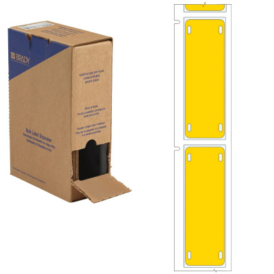 Brady BM-25x75-7643-YL-L / 312200, Bulk BMP71 Heatex Cable Markers, 75.00 mm x 25.00 mm