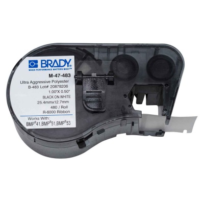 Brady M-47-483 / 131605, etykiety 25.40 mm x 12.70 mm