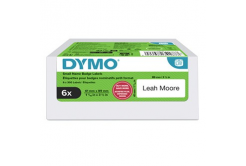 Dymo 2234187, 89mm x 41mm, na etykiety z imionami, wymienny, biały, oryginalne etykiety papierowe, 6 x 300 szt.