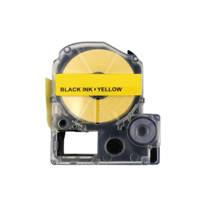 Epson LK-3YBP, C53S653001, 9mm x 9m, černý tisk / žlutý podklad,  kompatibilní páska