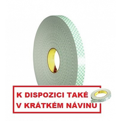3M 4032 Piankowa dwustronna taśma klejąca, biała, gr. 0,8 mm 12 mm x 3 m