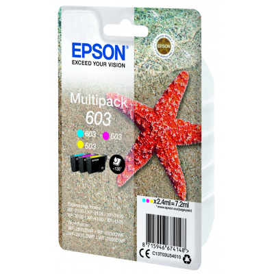 Epson 603 C13T03U54010 CMY multipack oryginalnych kartridży