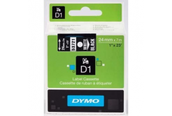 Dymo D1 53721, S0721010 , 24mm x 7m biały druk / biały podkład, taśma oryginalna
