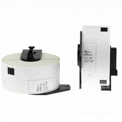 Brother zamiennik DK-11208, 38mm x 90mm, etykiety papierowe 