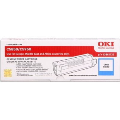 OKI 43865723 błękitny (cyan) toner oryginalny