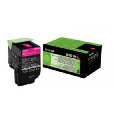 Lexmark 80C2HME purpurowy (magenta) toner oryginalny