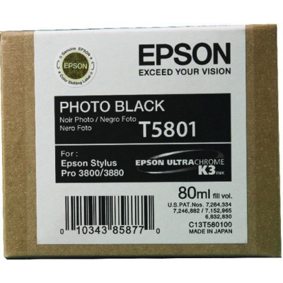 Epson T5801 foto czarny (photo black) tusz oryginalna