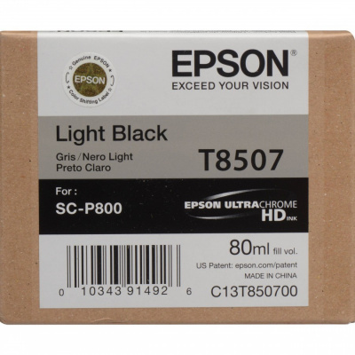 Epson T8507 C13T850700 jasno czarny (light black) tusz oryginalna