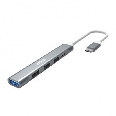 USB (3.0) hub 5-port, UH008, metalowa, Marvo