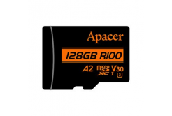 Apacer karta pamięci V30 A2, 128GB, micro SDXC, AP128GMCSX10U8-R, UHS-I U3 (Class 10), z adapterem
