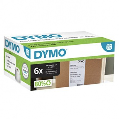 Dymo 2128307, 159mm x 104mm, duży, biały, oryginalne etykiety papierowe, 6 x 220 szt.