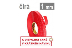 3M VHB™ 4910-F, tl. 1 mm, transparentní oboustranně velmi silně lepicí akrylová páska 15 mm x 33 m