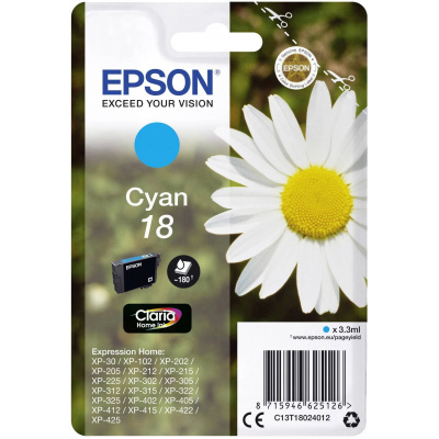 Epson 18 C13T18024012 błękitny (cyan) tusz oryginalna