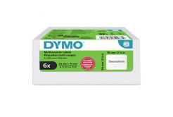 Dymo 2234188, 70mm x 54mm, na dyskietki, biały, oryginalne etykiety papierowe, 6 x 320 szt.