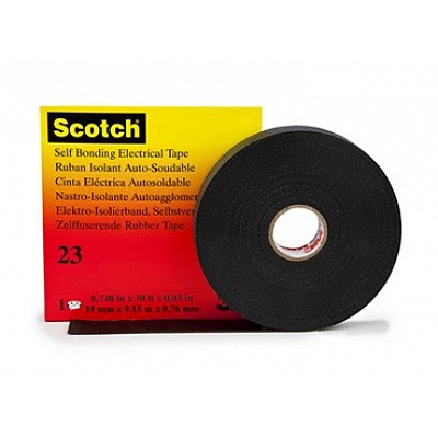 3M 23 Scotch Elektroizolacyjna samowulkanizująca taśma, czarna, 19 mm x 9,1 m