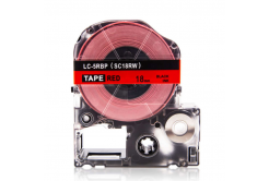 Epson LK-SC18RW, 18mm x 9m, czarny druk / czerwony podkład, taśma zamiennik