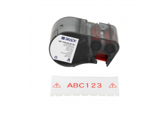 Brady M5C-1500-595-WT-RD / 170945, 38.10 mm x 7.62 m, Winyl, czerwony druk / biały podkład