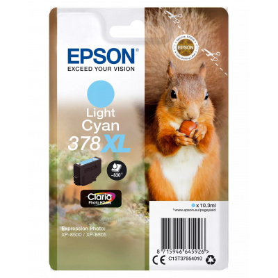 Epson 378XL C13T37954010 jasno błękitny (light cyan) tusz oryginalna