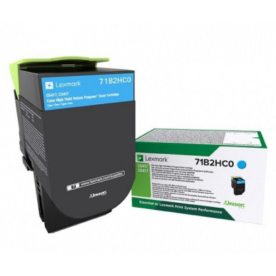 Lexmark 71B2HC0 błękitny (cyan) toner oryginalny