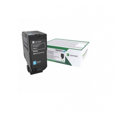 Lexmark 75B20C0 błękitny (cyan) toner oryginalny