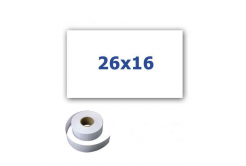 Etykiety cenowe do oznaczania szczypiec, prostokątny, 26mm x 16mm, 700szt., białe