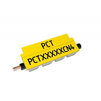 Partex PCT40024CN4, 3,3-4,0mm, 24mm, żółty, 600szt., znaczniki z klipsem ciągłym